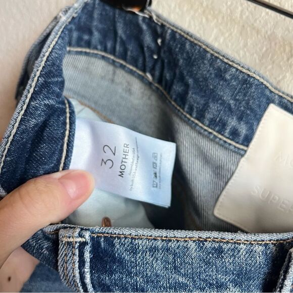 Mother Study Hover High Rise Straight Leg
Jeans In Peaches And Scream - Picture 11 of 13